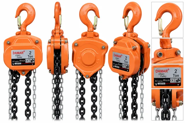 DAMAR AA Series orange chain pulley block — 2 ton product montage